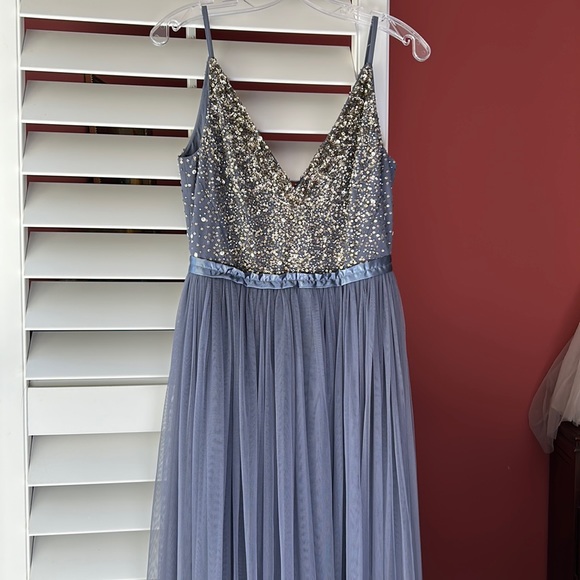 Anthropologie Dresses & Skirts - BHLDN Gown, Smokey Purple/Blue (depending on light), Size 4.